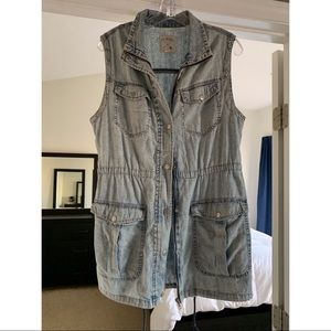 LA Hearts Jean Vest Jacket - Large